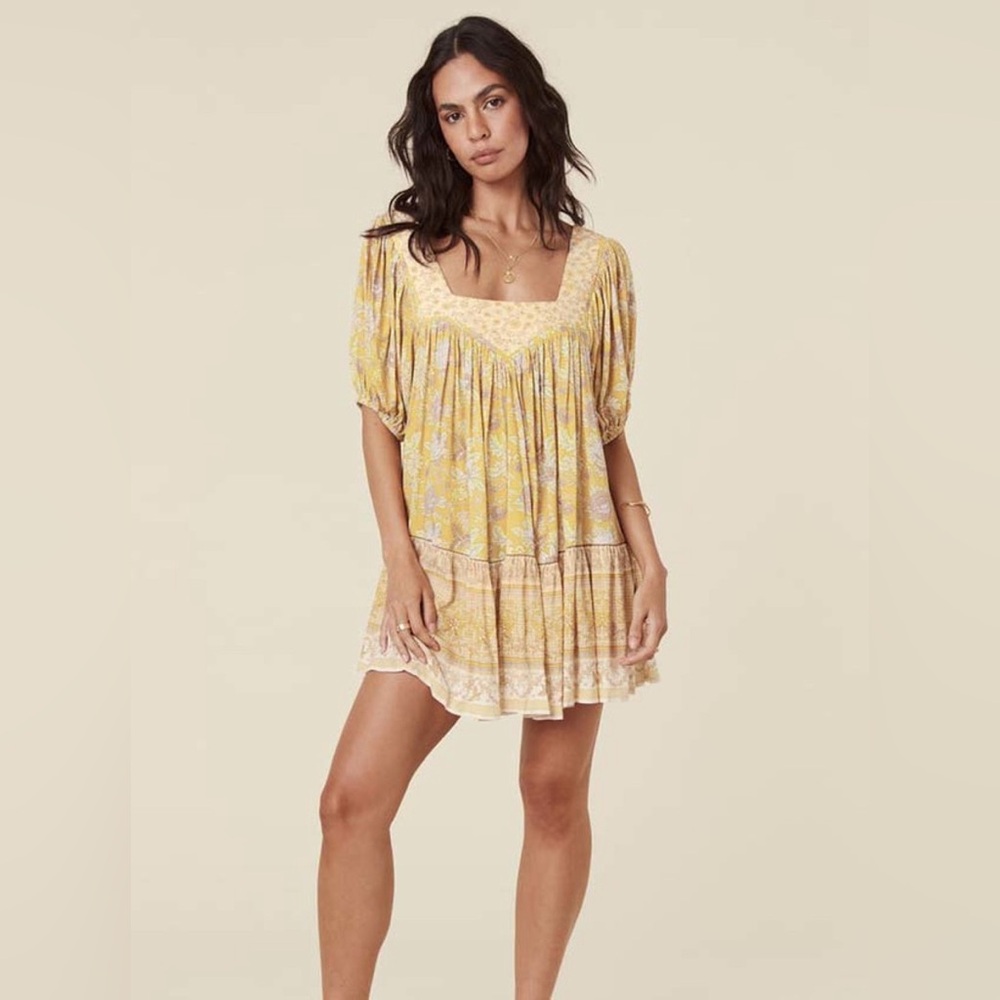 Spell The Mossy Mini Dress in Lemonade Small